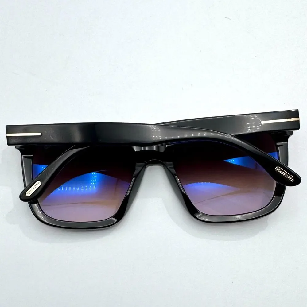 Tom Ford Sunglasses Amarra TF502 01T Black Butterfly Gradient Bordeaux Lens 55mm